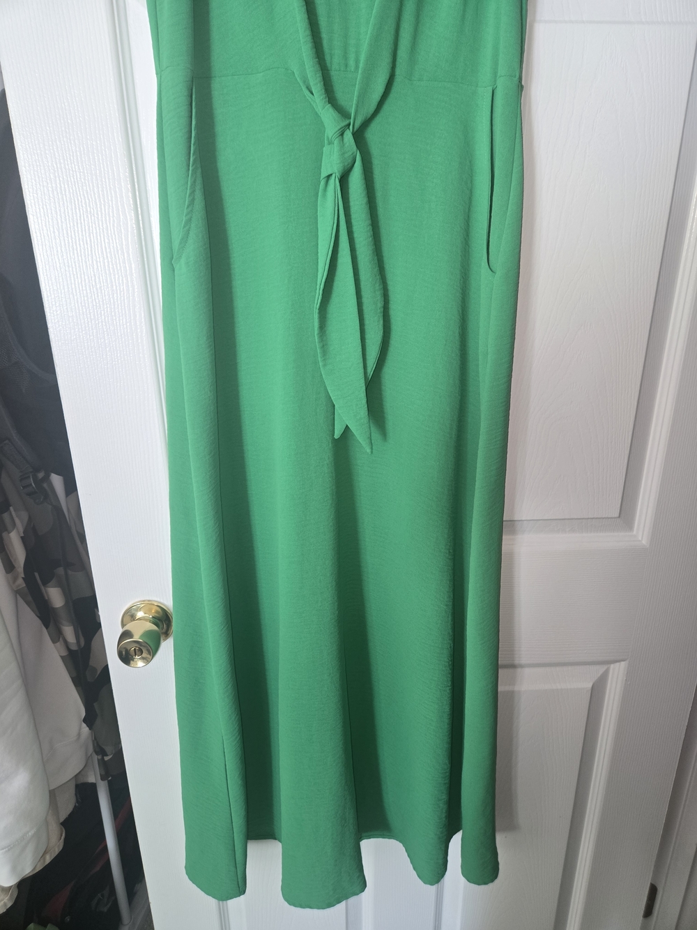 1. State Emerald Green Tie-Front Maxi Skirt